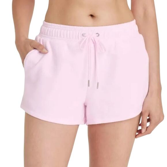 NWT Auden Fleece Shorts Pink Women's Size XXL Sleep Lounge Sweat Comfy Pockets - Picture 1 of 9
